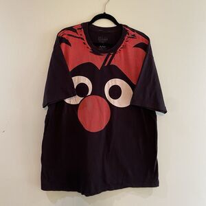 ALIFE Sesame Street Elmo T-Shirt Vintage Sz XXL Short Sleeve Black Cotton RARE